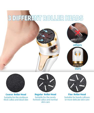 Electric Foot Callus Remover with 3 Grinding Heads - Professional Rechargeable Pedicure Tool for Hard Cracked Skin | Waterproof Foot Scrubber by BETUFIARY - Buy Online on GoSupps.com