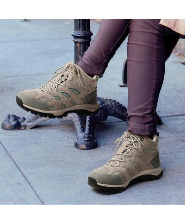 NORTIV8 Women's Breathable Hiking Shoes - Non-Slip Trekking Boots for Outdoor Adventures - Light Grey (EU Size 43) - Buy Online on GoSupps.com