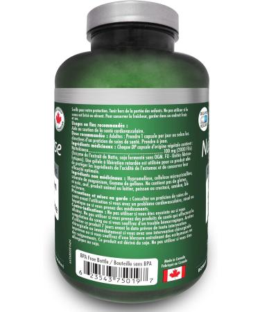 Nattokinase Supplement Capsules Jumbo Bonus Size 150 Veggie Capsules (120 + 30 Free) 100 mg - 2000 FUs Delayed Release | Helps Support Cardiovascular Health Made in Canada 150 count (Pack of 1) - Buy Online on GoSupps.com