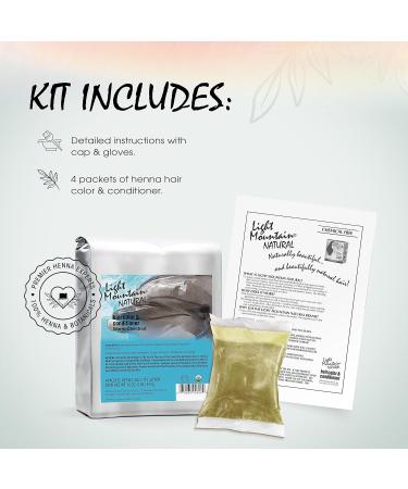 Light Mountain Henna Hair Color - Organic Warm Chestnut Semi-Permanent Dye for Men & Women | 16 Oz Chemical-Free Conditioner - Buy Online on GoSupps.com