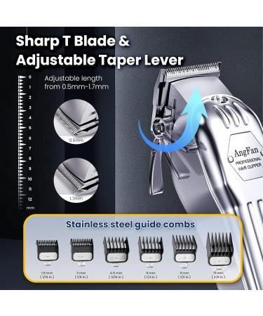 Professional Hair Clippers for Men - Cordless T-Blade Beard Trimmer Kit with LED Display | Ideal for Hair Cutting & Grooming Women & Kids - Buy Online on GoSupps.com