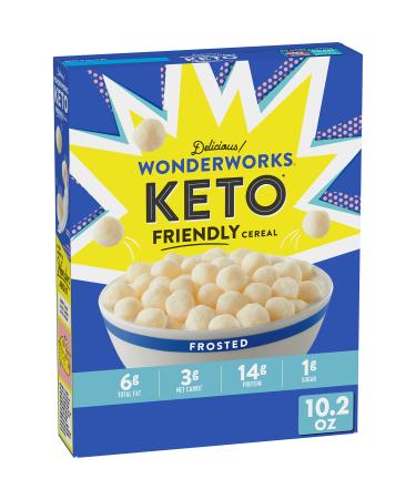 Wonderworks Keto-Friendly Cereal, Frosted, 10.2 oz Box Frosting