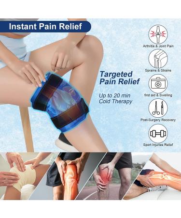 Atsuwell Reusable Gel Ice Pack for Knee Pain Relief - Cold Compress Therapy for Injuries, Swelling, Arthritis, Meniscus Tear, ACL - Ideal for Knee Replacement Surgery - Buy Online on GoSupps.com