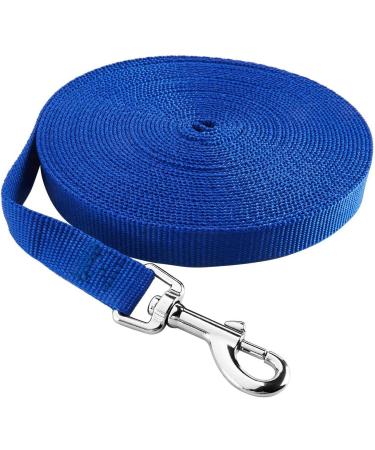 15m Blue Track Line for Dogs - Durable Nylon Leash Weatherproof Training Line with D-Carabiner & Grip Cushion - Perfect for All Dog Sizes - Buy Online on GoSupps.com