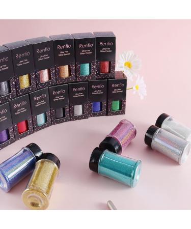 Renfio Metallic Gold Glitter Powder 80ml - Perfect for Resin Art Nail Art & DIY Decorations - Buy Online on GoSupps.com