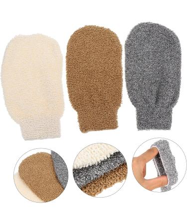 FOMIYES 3pcs Exfoliating Bath Towel Soap Bag Body Scrub Mitt Set - Dead Skin Removal Glove for Foaming Bath, Back Scrubber & Washcloths - Buy Online on GoSupps.com