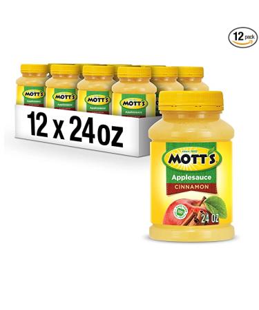 Mott's Cinnamon Applesauce 24 Ounce Jar (Pack of 12)