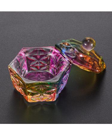Mini Colorized Glaze Nail Art Acrylic Liquid Powder Dappen Dish with Cap Lid - Noverlife - Buy Online on GoSupps.com