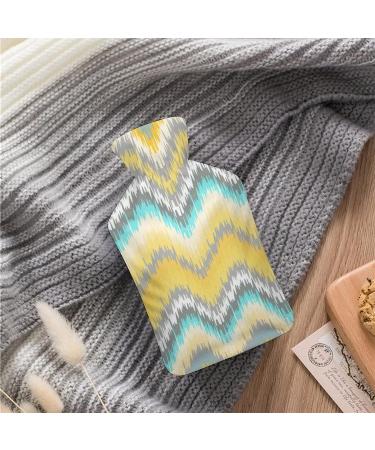 Striped Plush Hot Water Bottle with Cover - Hand Warmer for Adults & Children | 26.5x15.3cm - Ideal for Comfort & Warmth - Buy Online on GoSupps.com