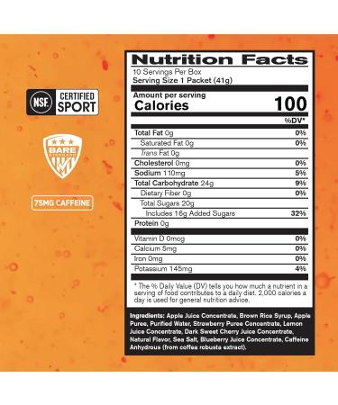 BARE PERFORMANCE NUTRITION BPN Go Gel Endurance Mixed Berry 10 Single-Serving Packs + Mixed Berry Caffeinated 10 Single-Serving Packs (20 Gels Total) | 24g Carbs + 100 Calories Vegan + Gluten Free - Buy Online on GoSupps.com