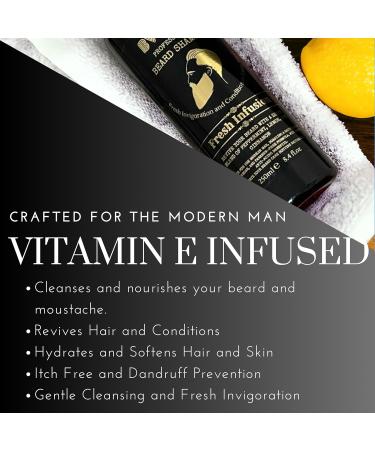 BWOW Professional Beard Shampoo for Men - Vegan Natural Cleanser with Peppermint, Lemon, & Cinnamon - 250ml - Buy Online on GoSupps.com
