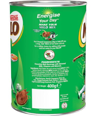 Milo Instant Malt Chocolate Drinking Powder Tin - 400g (Pack of 5) - Buy Online on GoSupps.com