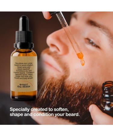 3-in-1 Beard Oil - Stimulate Hair Growth & Moisturize | 100% Natural with Castor Jojoba Almond Oils | 15ml - Buy Online on GoSupps.com