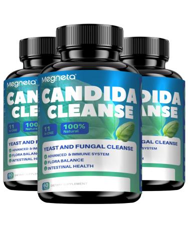 Candida Cleanse Supplement Support Immune Health 180 Capsules 3 Packs-180 Count