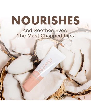 Kopari Nude Tint Birthday Suit Coconut Lip Glossy | Vegan Hydrating Moisturizing Lip Oil with Vitamin E and Shea Butter | Long Wear High Shine Non Sticky Formula | Natural Clean Plant Based Balm Paraben Free - Buy Online on GoSupps.com