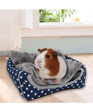 RANYPET Guinea Pig Bed Cave - Cozy Hamster House for Small Pets | Winter Nest & Hideout | Hamster Accessories Blue - Buy Online on GoSupps.com