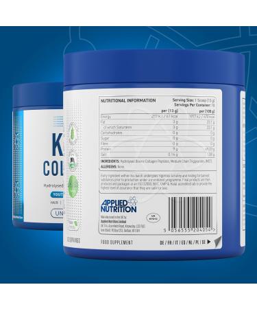 Applied Nutrition Keto Collagen Protein Powder with MCT - 10 Servings, Zero Sugar & Carbs, Healthy Skin, Hair & Nails - Unflavoured - Buy Online on GoSupps.com