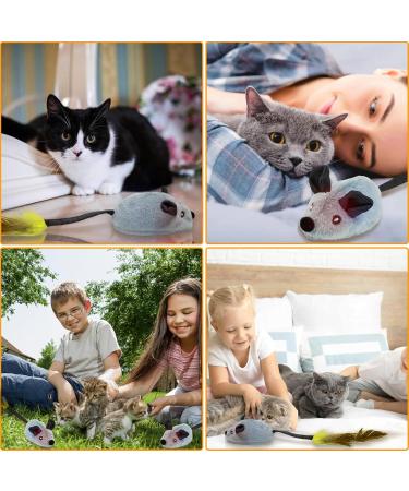 Onenine Electric Cat Toys - Interactive Play Mouse with Spring Tail & USB Cable | Boost Your Cat's Playtime & Combat Boredom - Buy Online on GoSupps.com