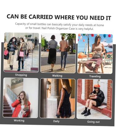 Amosfun Nail Storage Box Nail Polish Bag Portable Nail Polish Holder Nail Organizer Make up Traveling Organizer Bag Travel Make up Organizer Bag Makeup Storage Bag Nail Polish Carrying Bag - Buy Online on GoSupps.com