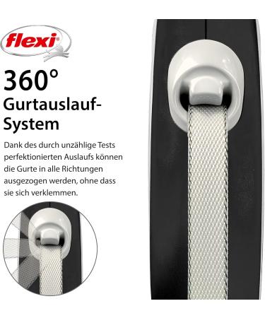 Buy Flexi Retractable Leash New Comfort - Black Small (S) 5m | International Shipping Available - Buy Online on GoSupps.com