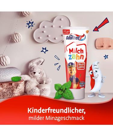 Dr. Best Paw Patrol Children's Toothbrush Set - Soft Bristles 2 Packs of 3 + Odol-Med3 Milk Tooth Toothpaste (3x50ml) - Perfect for Kids' Dental Care - Buy Online on GoSupps.com