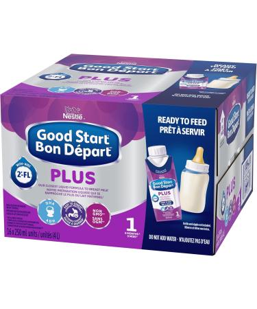 GOOD START PLUS 1 Ready-to-Feed Stage 1 Baby Formula No Mixing Easy to Digest Non-GMO With DHA For Brain & Eye Development With 2'-FL 250 ml (Pack of 16) 16x250ml (Pack of 1) - Buy Online on GoSupps.com