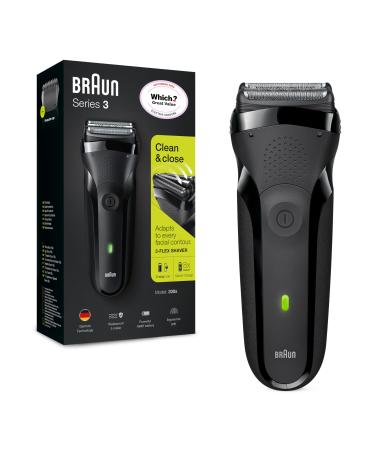 Braun Series 3 Electric Shaver For Men with Precision Beard Trimmer UK 2 Pin Plug 300 Black Razor Rated Which Great Value - Buy Online on GoSupps.com