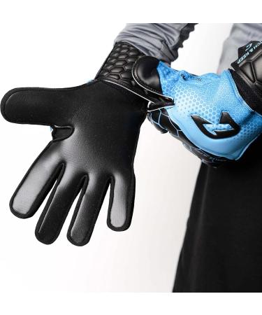 Catch & Keep KRALLE Junior Pro 3.0 Goalkeeper Gloves | Professional Children's Soccer Gloves - Ultra-High Falcon Grip - Optimal Passport Version 3 - Blue 5 - Buy Online on GoSupps.com