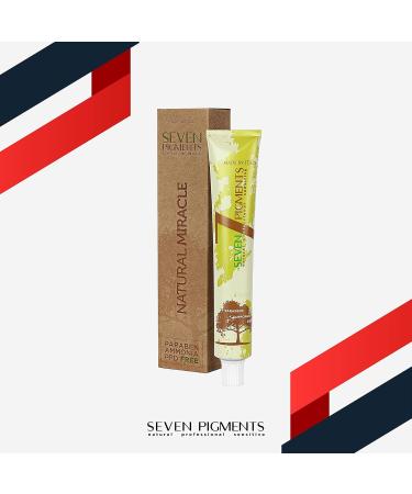 Seven Pigments Professional Organic Permanent Hair Colour 60ml Paraben Amomonia PPD Free - 6.17 Ice Dark Blonde - Buy Online on GoSupps.com