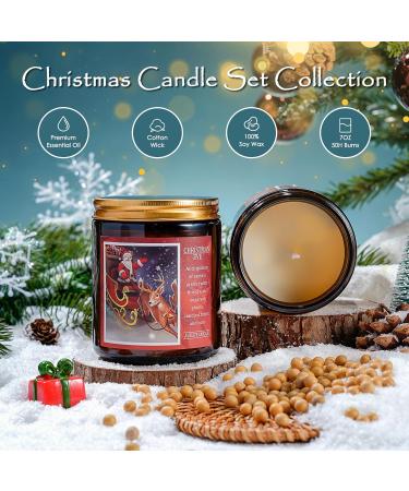 Auelife Christmas EVE Soy Candle - Sugared Plums & Rum | 7 oz Aromatherapy Jar | Perfect Christmas Gift for Men & Women - Buy Online on GoSupps.com