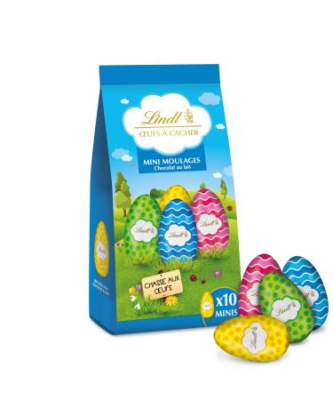Lindt - Sachet de Mini-Moulages UFS A CACHER - Chocolat au Lait - Id al pour P ques 120g ufs creux 120g