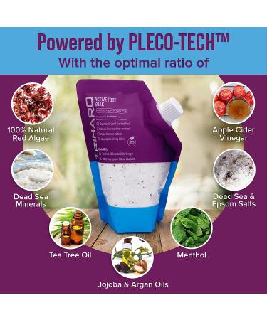 TRIHARD Active Foot Soak Salts - Herbal Foot Spa with Tea Tree Oil & Menthol | Detox for Athletes & Smelly Feet | Foot Softening Pedicure Kit - Buy Online on GoSupps.com