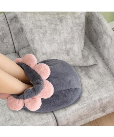 Durable Plush Foot Warmer Boots for Winter | Soft & Cozy Gray Foot Warmers for Travel Apartments and Dorms - Buy Online on GoSupps.com