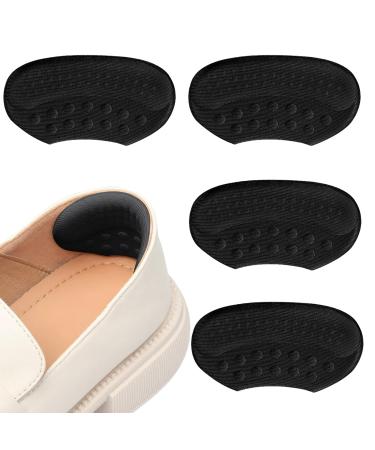 2 Pair Heel Grips Heel Cushion Pads Self Adhesive Heel Pads Shoe Size Reducer Shoes Pads for Women and Men Most Shoes Prevent Heel Slipping Out Rubbing and Blisters (Black & 6MM) 6MM Black