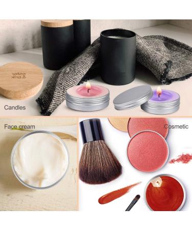 Sopito Aluminum Tins - 24 Pack 60ml Empty Round Tins for Lip Balm Cosmetics Mini Candles & Crafts - Buy Online on GoSupps.com