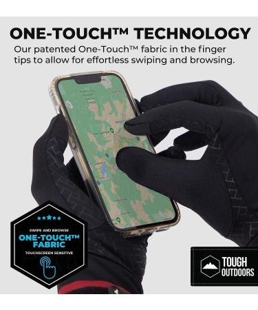 Tough Outdoors Winter Running Gloves with Touch Screen - Thin Thermal Glove Liners for Texting & Cycling - Medium/Large - Buy Online on GoSupps.com