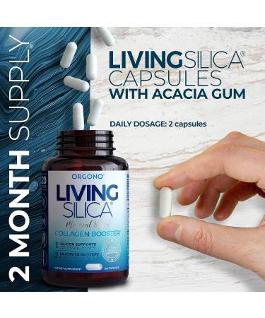 Living Silica Collagen Booster Capsules | Supports Joint & Bone Health, Glowing Skin, Strong Hair & Nails | 120 Count - Buy Online on GoSupps.com