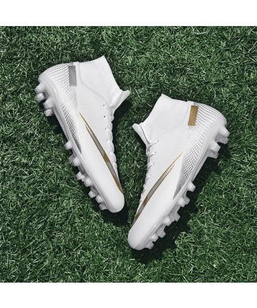 Buy Gogoup High Top Soccer Shoes for Men - Professional Spikes for Football Training & Outdoor Athletics - White 41 EU - Buy Online on GoSupps.com