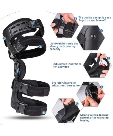 OneBrace OA Unloader Knee Brace - Adjustable ROM Hinged Stabilizing Brace for Osteoarthritis Pain Relief in Right Knee - Buy Online on GoSupps.com