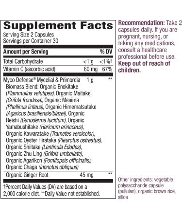 Nature's Way Myco Defense - Premium Blend 60 Vegan Capsules for Immune Support - Buy Online on GoSupps.com