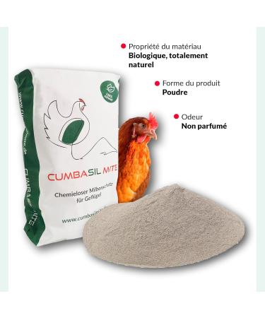 Cumbasil Mite Dust Bath for Chickens 25kg Mite Powder Sand Bath 100% Natural Mite Protection Mite Powder Mite Product - Buy Online on GoSupps.com