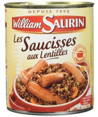 William Saurin Lentil Sausages Box 840 g - Pack of 3