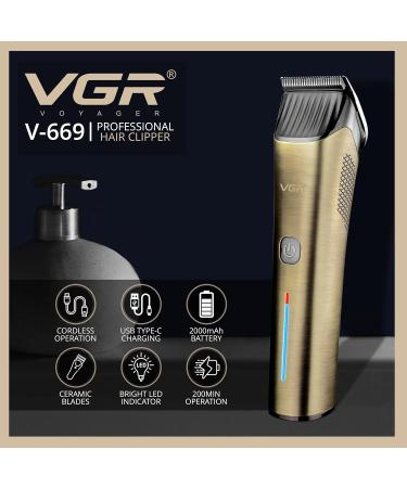 VGR Cordless Hair Clippers for Men Professional with Precision Switch - Turbo Mode - Ceramic Blades - Mens Hair Cutting Kit for Barber - Rechargeable Beard Trimmer - Buy Online on GoSupps.com