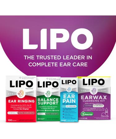 Lipo Earwax Cleansing Aid Drops Fast-Acting Earwax Removal Peroxide-Free Safe & Gentle Formula Dissolves Wax Quickly Prevents Build-Up Reduces Irritation & Muffled Ears - Buy Online on GoSupps.com