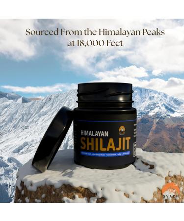 Svach Botanicals Gold Grade Himalayan Shilajit Resin for Men & Women - 40g (100 Servings) | Lab Tested 80% Fulvic Acid High Potency with 85+ Trace Minerals - Buy Online on GoSupps.com