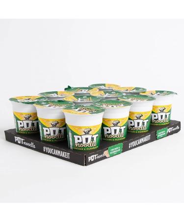 Chicken & Mushroom Pot Noodle Multipack - Pack of 12 x 90g Instant Pot Noodles with Topline Card. Chicken Soup Snack Pots Bulk Buy for Camping Food Picnics or School Holidays. - Buy Online on GoSupps.com