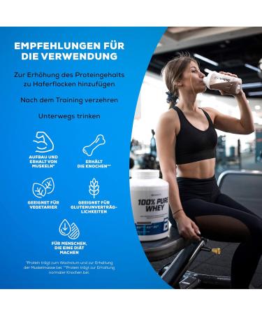 BiotechUSA 100% Pure Whey Protein Powder | 21g Protein BCAA & Glutamine | Gluten-Free Palm Oil-Free | 2.27kg Chocolate Flavor - Buy Online on GoSupps.com