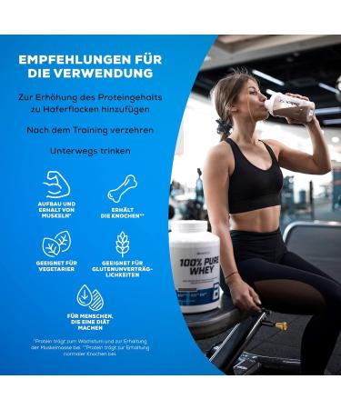 Biotechusa 100% Pure Whey Protein Powder 21g Protein BCAA & Glutamine Gluten-Free Palm Oil-Free Chocolate Nut Butter (454g) - International Shipping Available - Buy Online on GoSupps.com