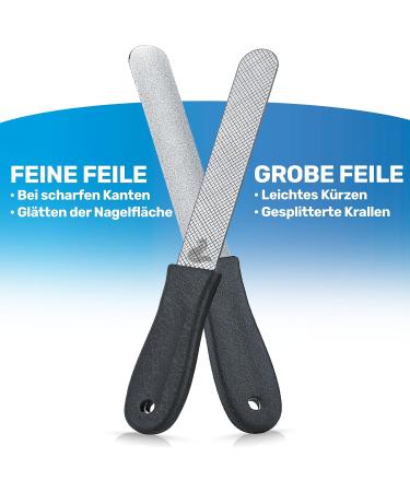 Buy Bluepet 2x Set Claw File Nail File for Optimal Pet Claw Care | Coarse & Fine for Dogs Cats & Small Animals - Buy Online on GoSupps.com