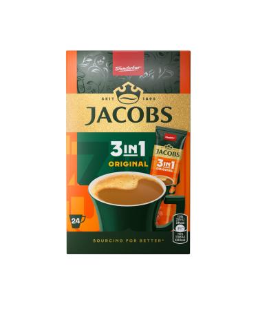 Jacobs 3-en-1 Caf instantan en sachets 6 paquets de 24 sticks 302 4 g Total 144 sticks ORIGINAL 24 STICKS / SACHETS 302.4G 24 unit (Lot de 6)